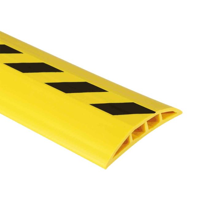 Kaapelisuoja sisäkäyttöön, 75 x 12 mm, pituus 3 m, keltainen/musta