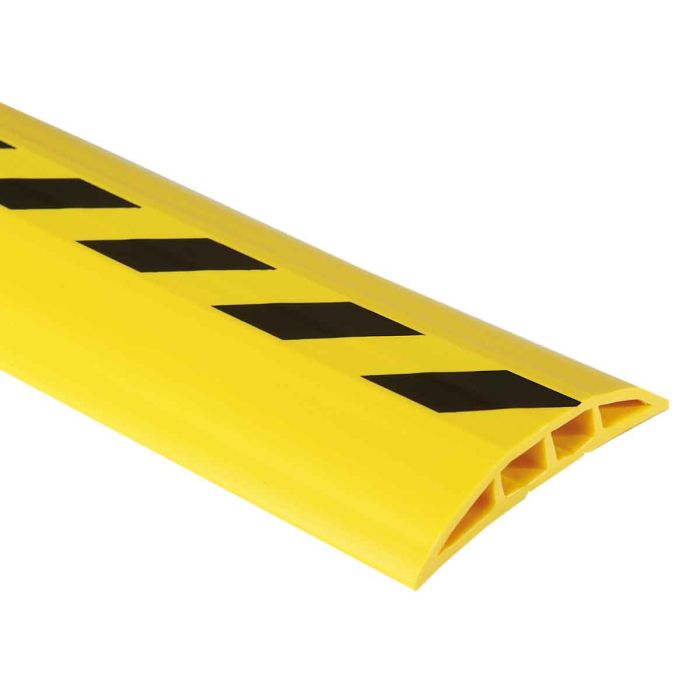 Kaapelisuoja sisäkäyttöön, 100 x 17 mm, pituus 3 m, keltainen/musta