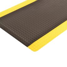 Työtilamatto Cushion Trax® 910x6000 mm, musta/keltainen