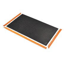 Työtilamatto Safety Stance Solid™, musta/oranssi