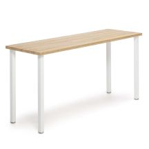 Sivupöytä PRO 1500x500 mm, valk. jalat, taso rustiikki tammi
