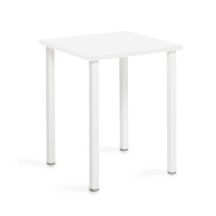 Sivupöytä PRO 600x600 mm valk. jalat, taso valkoinen