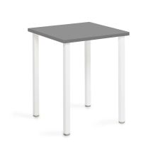 Sivupöytä PRO 600x600 mm valk. jalat, taso tummanharmaa