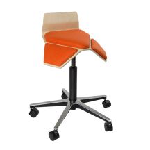 ILOA Smile -tuoli, koivu, oranssi verhoilu