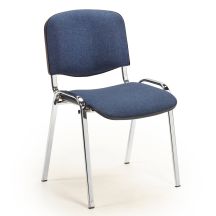 Azur-tuoli, tummansininen, kromirunko