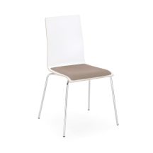 Sara-tuoli, valkoinen/hiekanharmaa